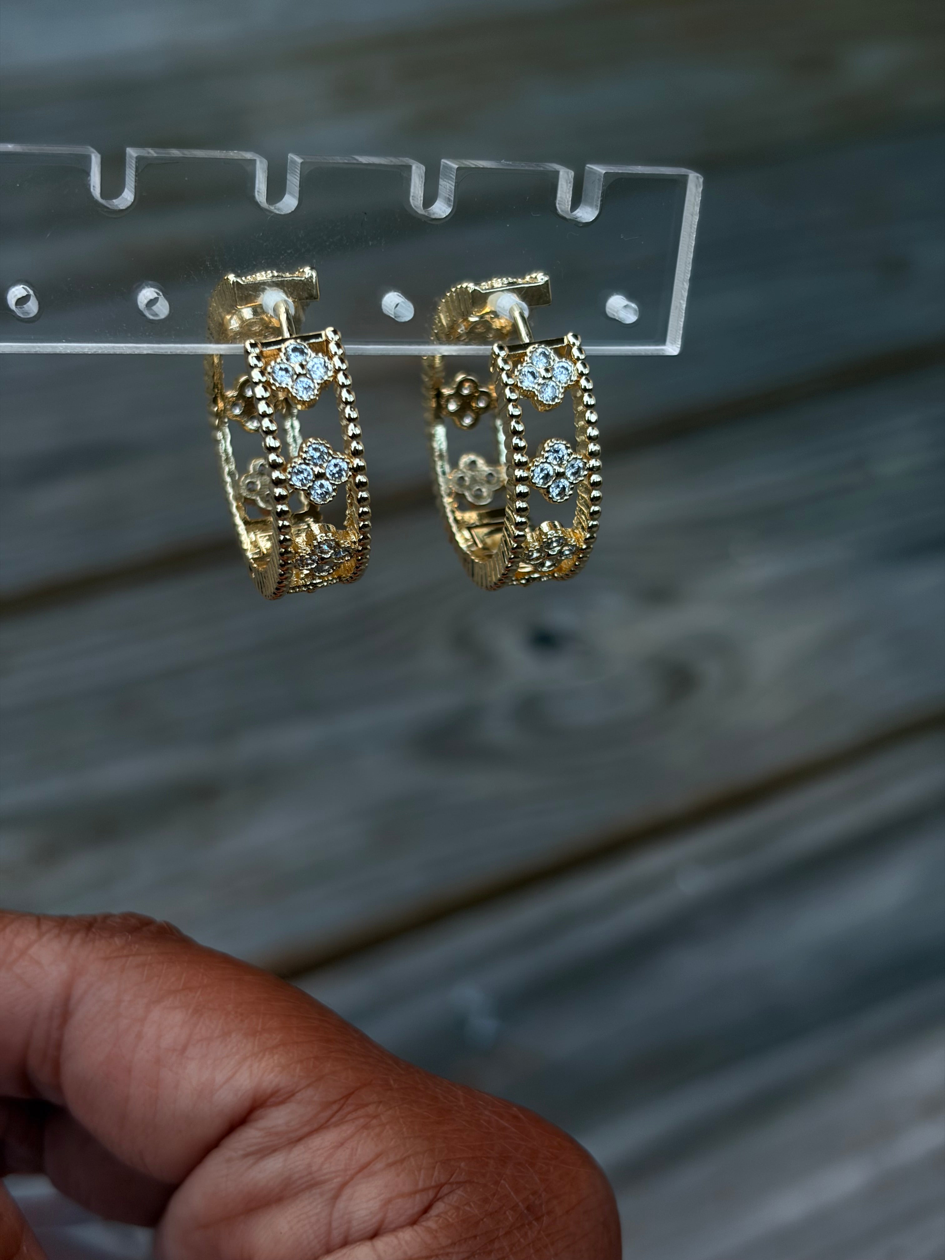 Gold Luxe Floral Hoop