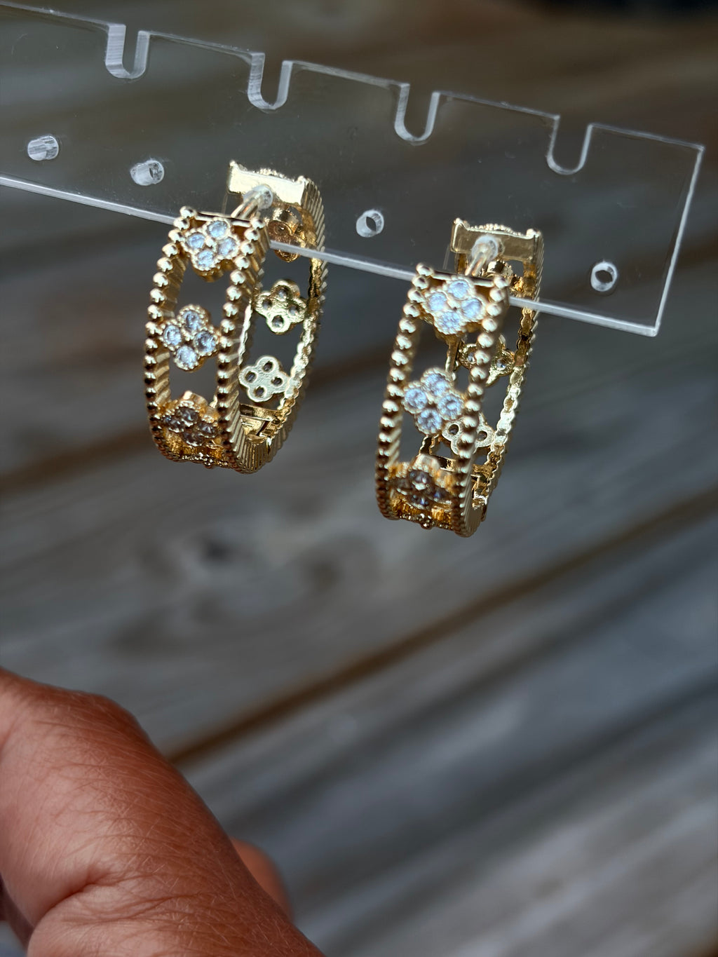 Gold Luxe Floral Hoop