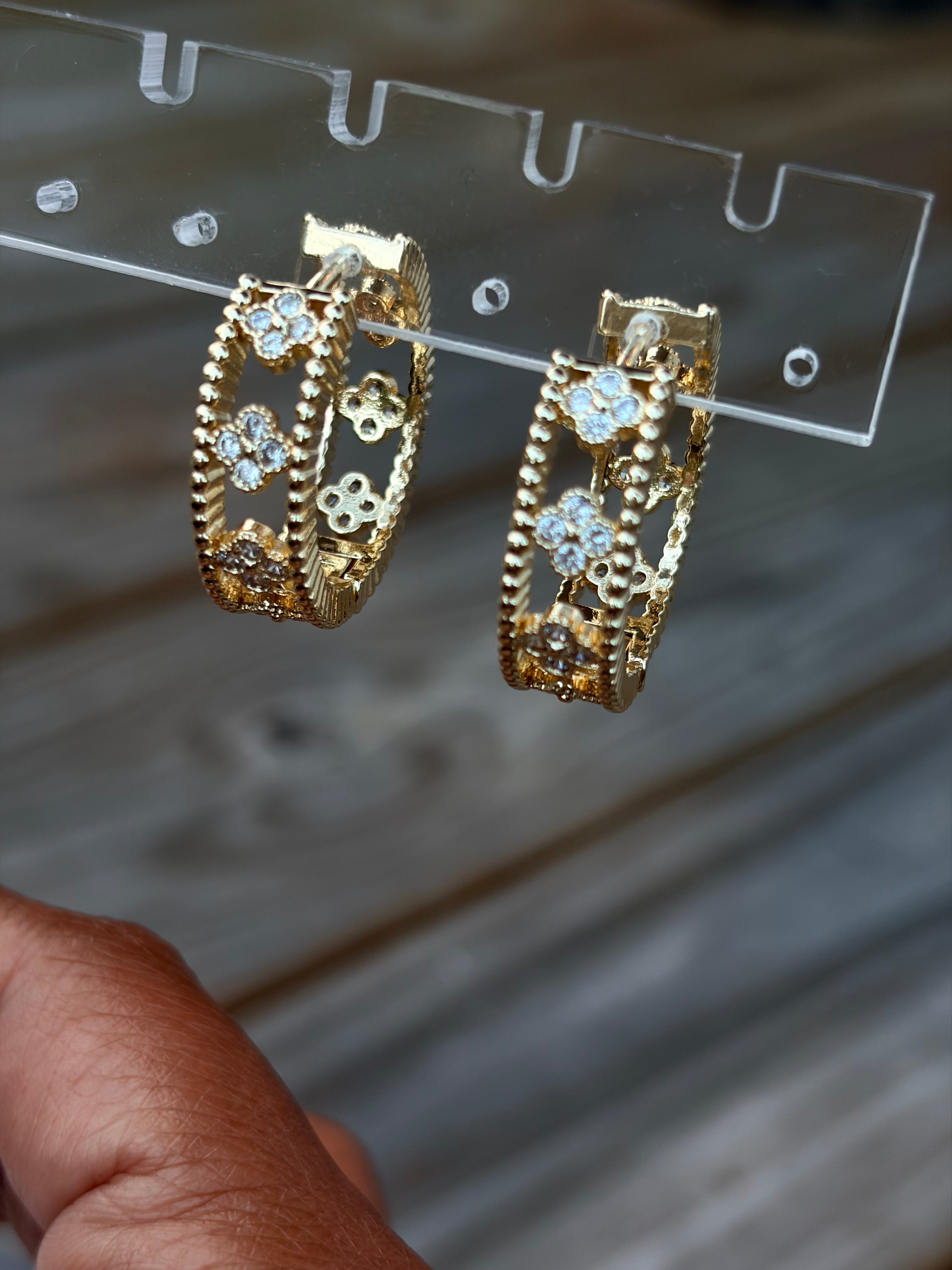 Gold Luxe Floral Hoop