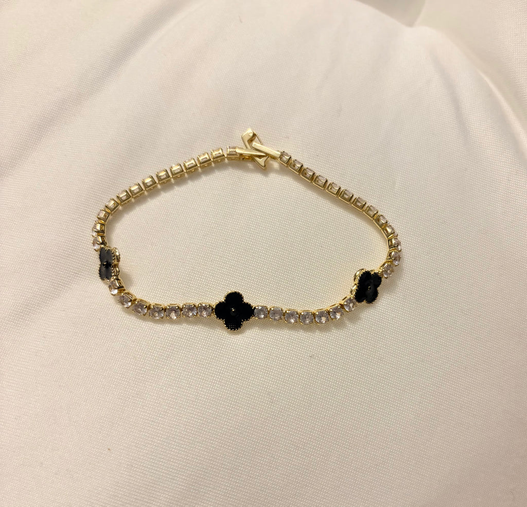 Midnight Clover Bracelet